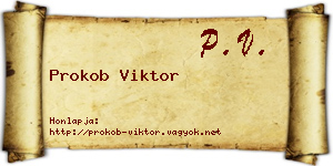 Prokob Viktor névjegykártya